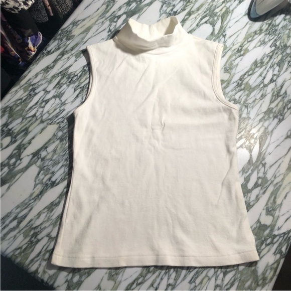 Wardrobe Essentials White Modern Mock Neck Tank Top - Picture 6 of 6